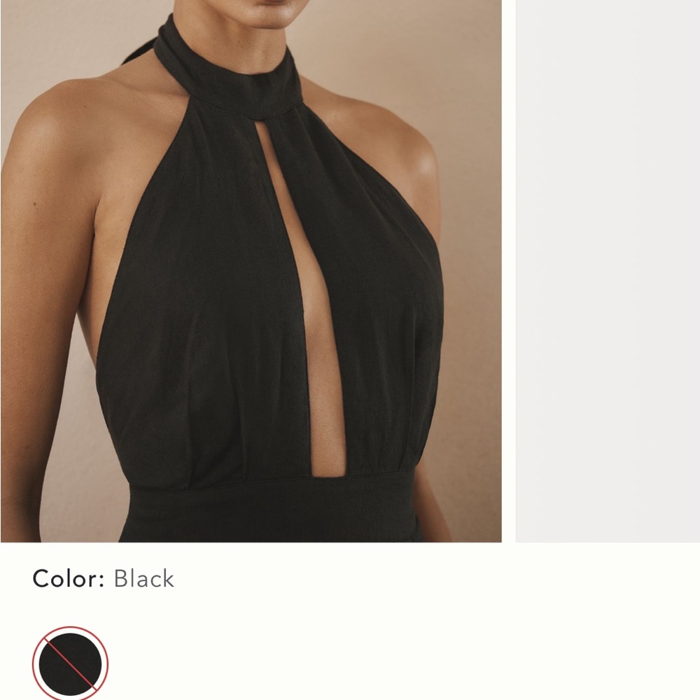 Elegant Black Halter Jumpsuit from Anthro